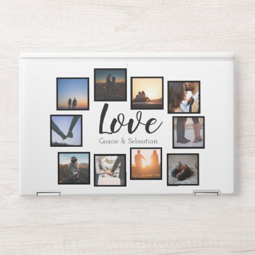 Personalized Love Photo Collage HP Laptop Skin