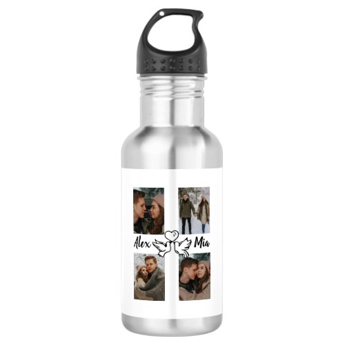 Personalized Love Photo Collage Water Bottle