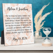 Personalized Love Poem Plaque