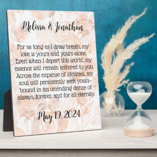 Personalized Love Poem Plaque