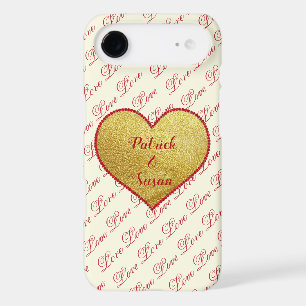 Personalized Love Romance Red Heart Valentines Day iPhone 17 Air Case