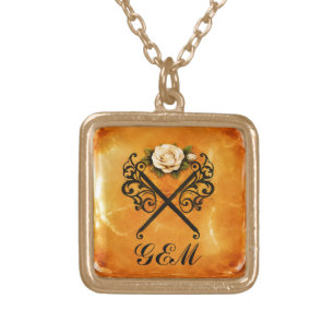 Personalized Love Rune Ancient Symbol of Passion Gold Plated Necklace