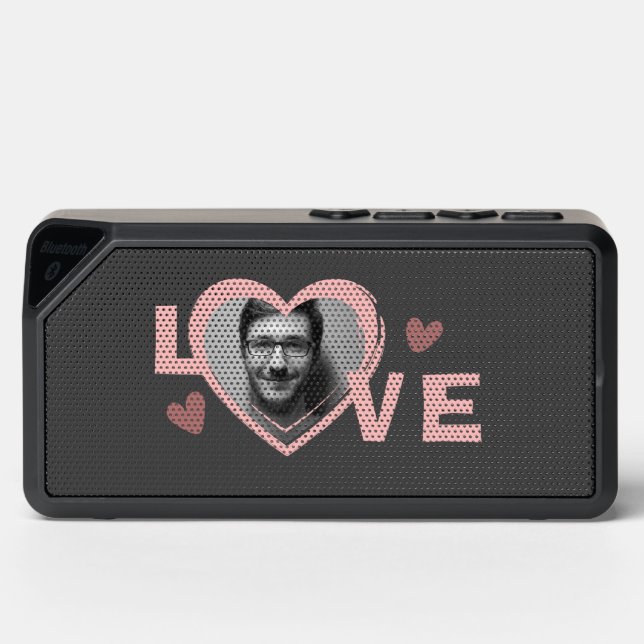 Personalized Love Shape Photo Bluetooth Speaker (Front)
