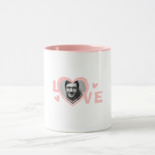 Personalized Love Shape Photo Mug