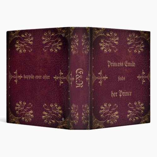 Personalized love story    _ antique  look Binder