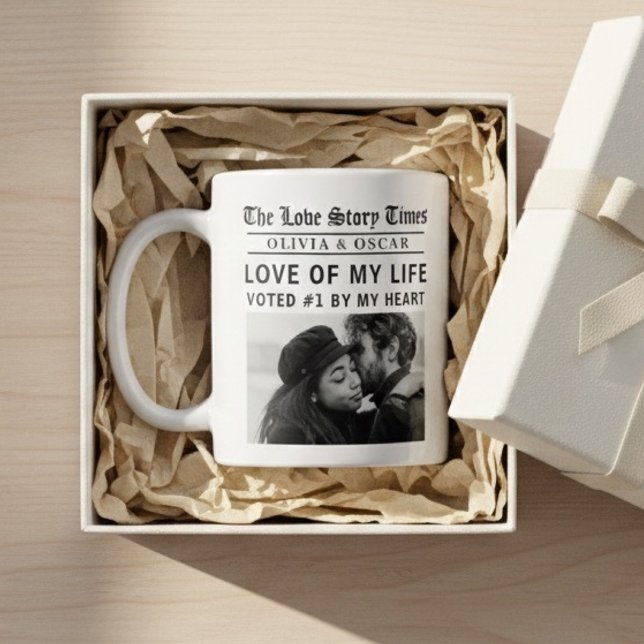 Personalized Love Story Photo | Love of My Life Coffee Mug (Creator Uploaded)