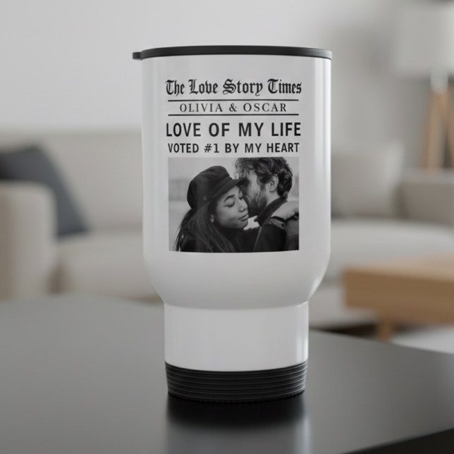 Personalized Love Story Photo  Travel Mug (Creator Uploaded)