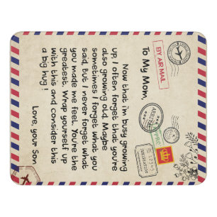 Personalized Love To My Mom Blanket, Door Sign