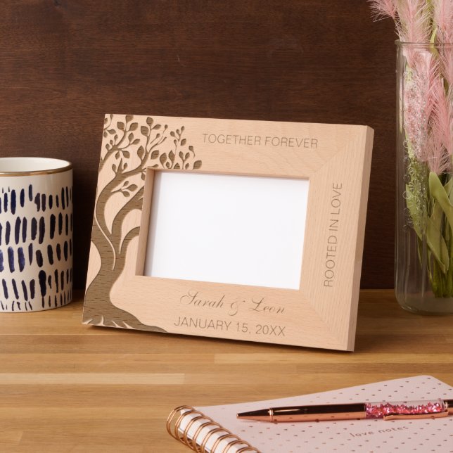 Personalized Love Tree Engraved Couple’s Frame (Left)