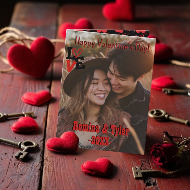 Personalized LOVE with Custom Photo & Messages  Card (Personalized LOVE with Custom Photo & Messages Card)