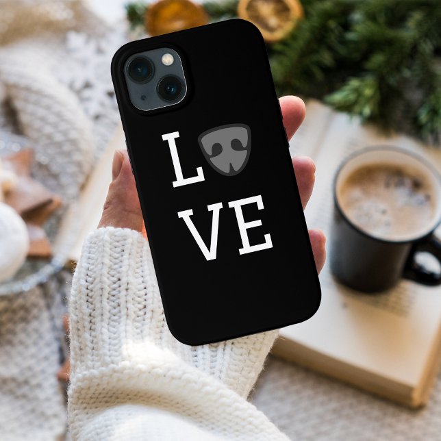 Personalized Love with cute Dog’s nose, black Case-Mate iPhone Case (Creator Uploaded)