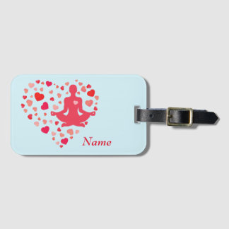 Personalized Love yoga Luggage Tag