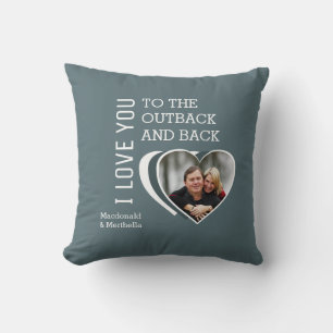 Personalized LOVE YOU Couples Photo Throw Pillow