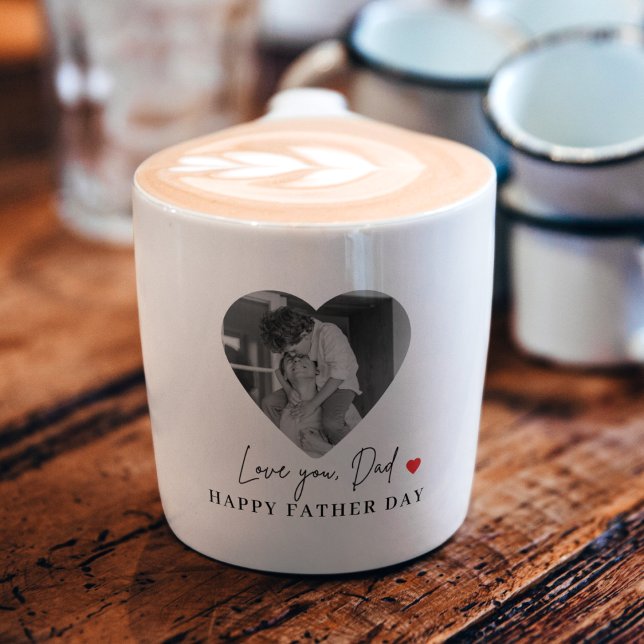 Personalized Love You Dad | Heart Photo Gift Espresso Cup (Creator Uploaded)