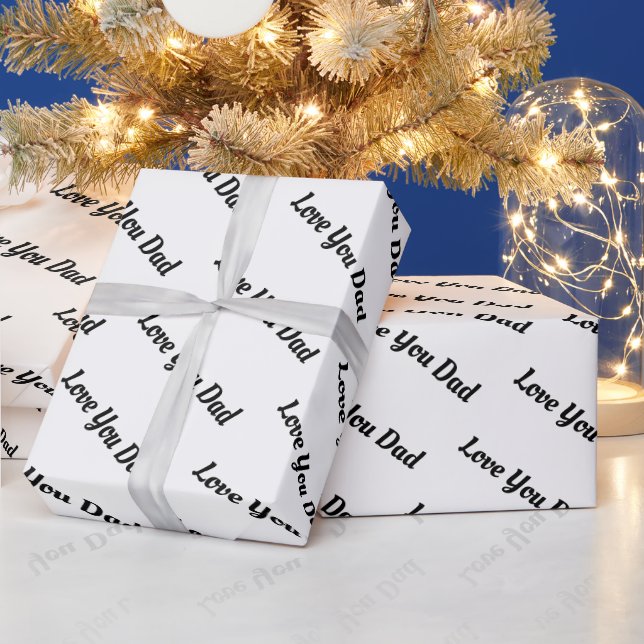Personalized Love You Dad | I love You dad Wrapping Paper (Holidays)