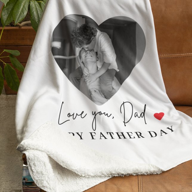 Personalized Love You Dad Photo | Fathers Day Gift Sherpa Blanket (Creator Uploaded)