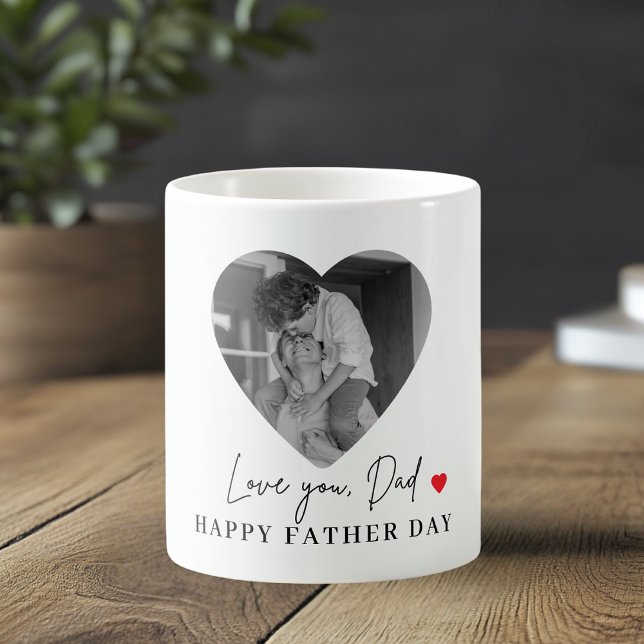 Personalized Love You Dad Photo Mug | Heart Frame  (Creator Uploaded)