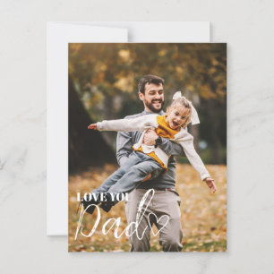 Personalized Love You Dad Photo Postcard