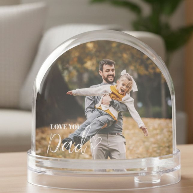 Personalized Love You Dad Photo Snow Globe (Creator Uploaded)