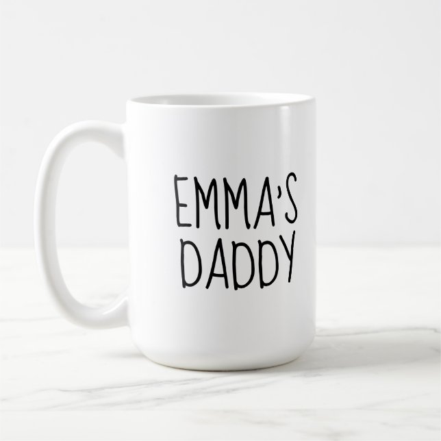 Personalized Love You Daddy Photo Espresso Cup (Left)