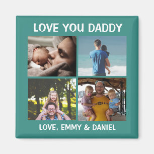 Personalized Love You Daddy Photo   Magnet
