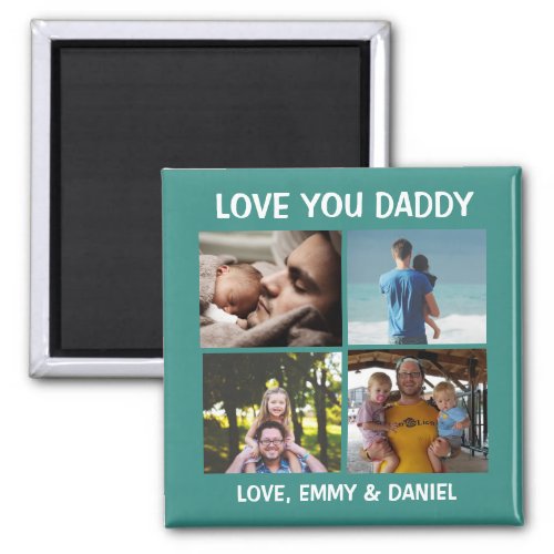 Personalized Love You Daddy Photo   Magnet