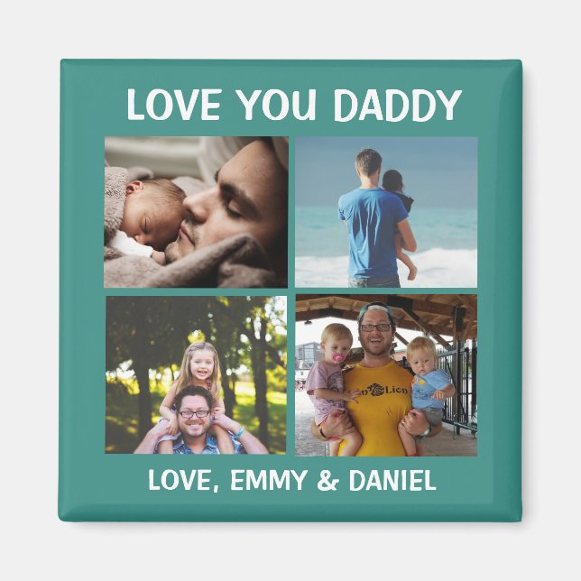 Personalized Love You Daddy Photo   Magnet (Front)