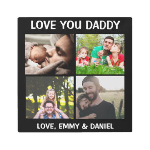 Personalized Love You Daddy Photo Metal Print