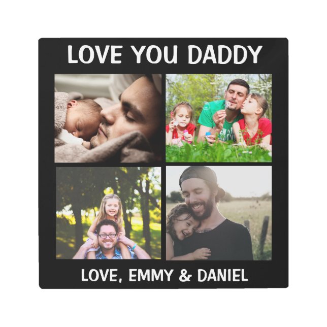 Personalized Love You Daddy Photo  Metal Print (Front)