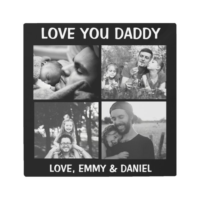 Personalized Love You Daddy Photo   Metal Print (Front)