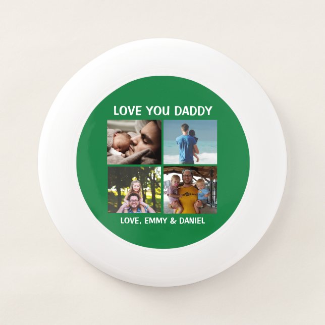 Personalized Love You Daddy Photo   Wham-O Frisbee (Front)