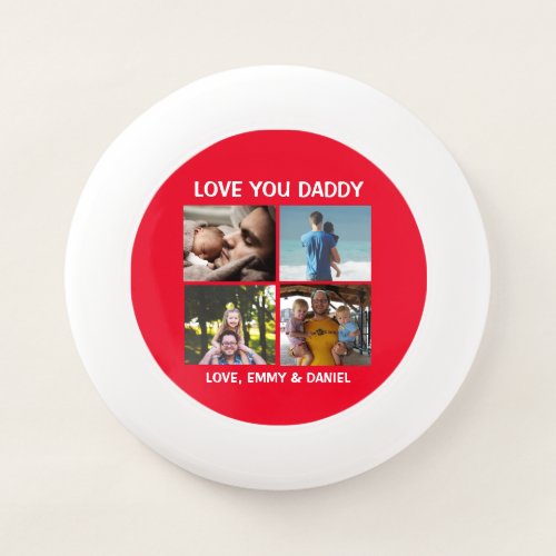 Personalized Love You Daddy Photo   Wham_O Frisbee