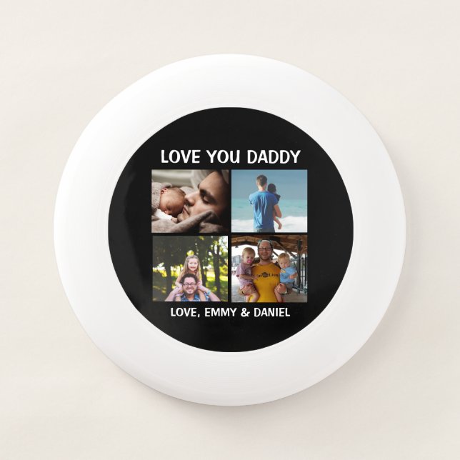 Personalized Love You Daddy Photo   Wham-O Frisbee (Front)