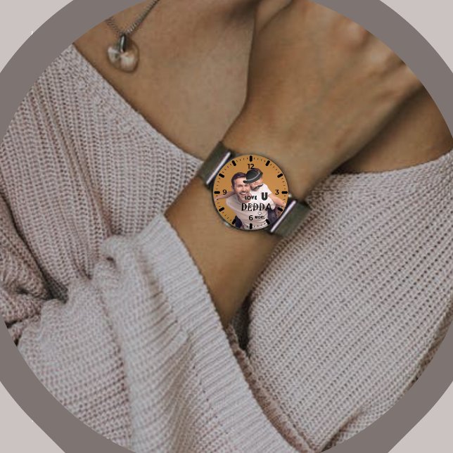 Personalized "Love You Dedda" Photo Elegant Watch (Creator Uploaded)