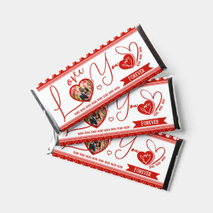 Personalized Love You Forever Valentine's Day Hershey Bar Favors