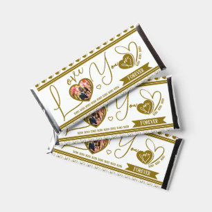 Personalized Love You Forever Valentine's Day Hershey Bar Favors