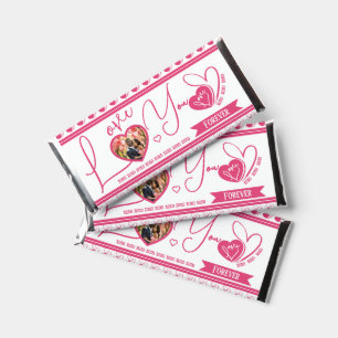 Personalized Love You Forever Valentine's Day Hershey Bar Favors