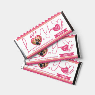 Personalized Love You Forever Valentine's Day Hershey Bar Favors