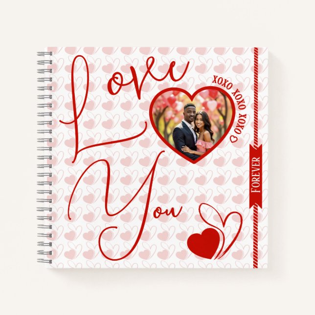 Personalized Love You Forever Valentine's Day Notebook (Front)
