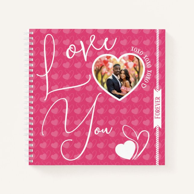 Personalized Love You Forever Valentine's Day Notebook (Front)