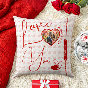 Personalized Love You Forever Valentine's Day Throw Pillow