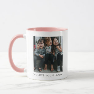 Personalized Love You GLAMMA Grandma Photo Simple Mug