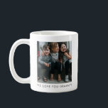 Personalized Love You GRAMMY Grandma Photo Simple Coffee Mug<br><div class="desc">A heartfelt photo mug perfect for gifting to a beloved grandparent! Featuring your own photo of the grandkids and the customizable message “We Love You Grammy, ” this white ceramic mug is a sweet and personal way to start the day. Ideal for Mother's Day,  birthdays,  or just because.</div>