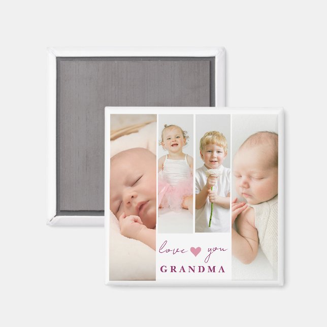 Personalized 'Love You Grandma' Magnet (Front/Back)