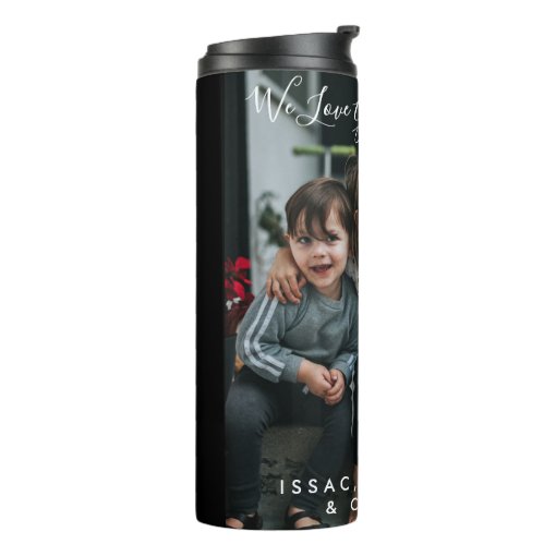 Personalized Love You Grandma Photo Handwritten Thermal Tumbler | Zazzle