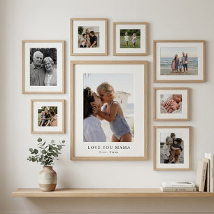 Personalized Love You Mama Photo Poster   Custom 