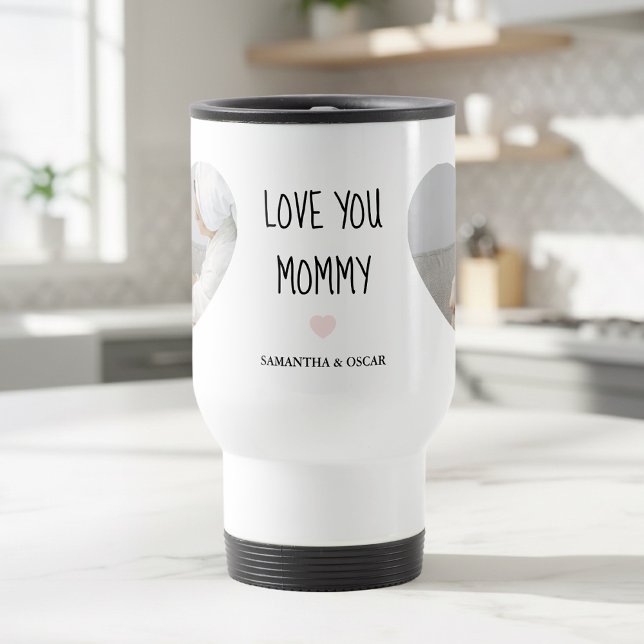 Personalized “Love You Mommy” Photo | Custom Gift Travel Mug (Creator Uploaded)