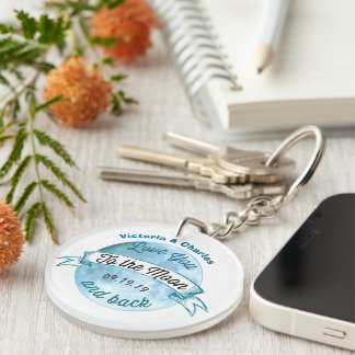 Personalized Love You to the Moon and Back Keychain