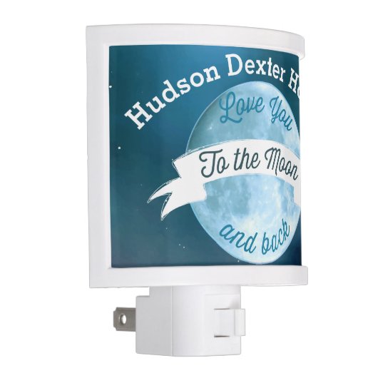 Personalized Love You to the Moon and Back Night Light (Right)