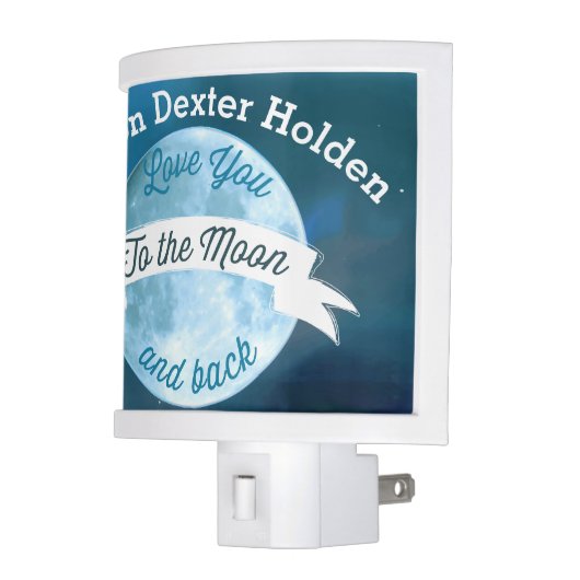 Personalized Love You to the Moon and Back Night Light (Left)